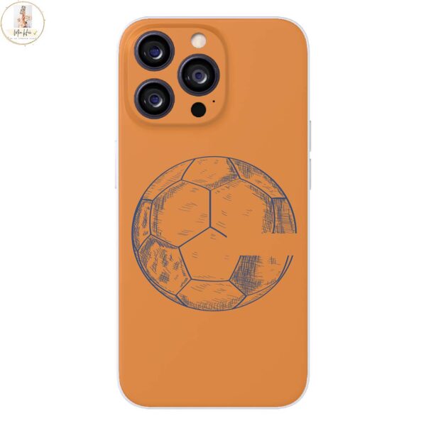 Ốp lưng iphone bóng đá in theo yêu cầu màu cam dành cho iPhone 7/8/X/XS/11/12/13/14