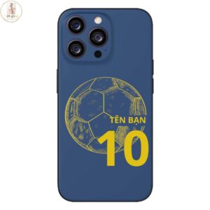 Ốp lưng iphone bóng đá in theo yêu cầu màu xanh dành cho iPhone 7/8/X/XS/11/12/13/14